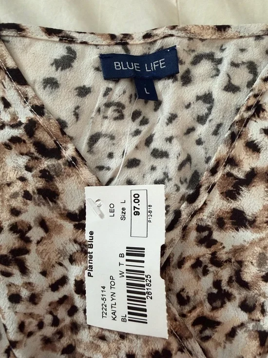 Blue Life Leopard Print Ruffle-Strap Camisole in Beige and Brown - Picture 4 of 6